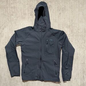 Outdoor Research Women’s Small Black Lightweight Zip Up Hooded Jacket Resistant